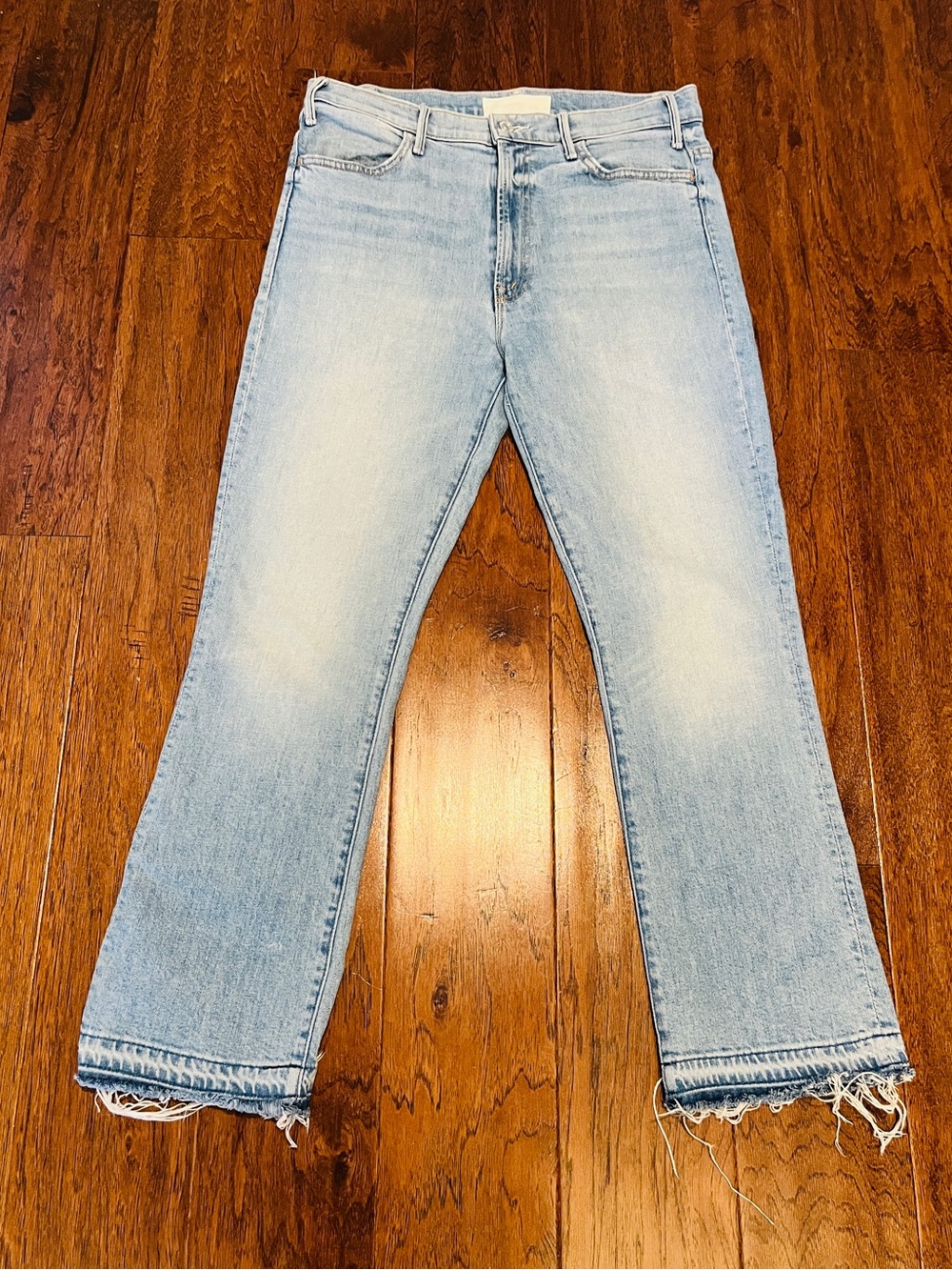 MOTHER Light Blue Straight Leg The Hustler Ankle Jeans